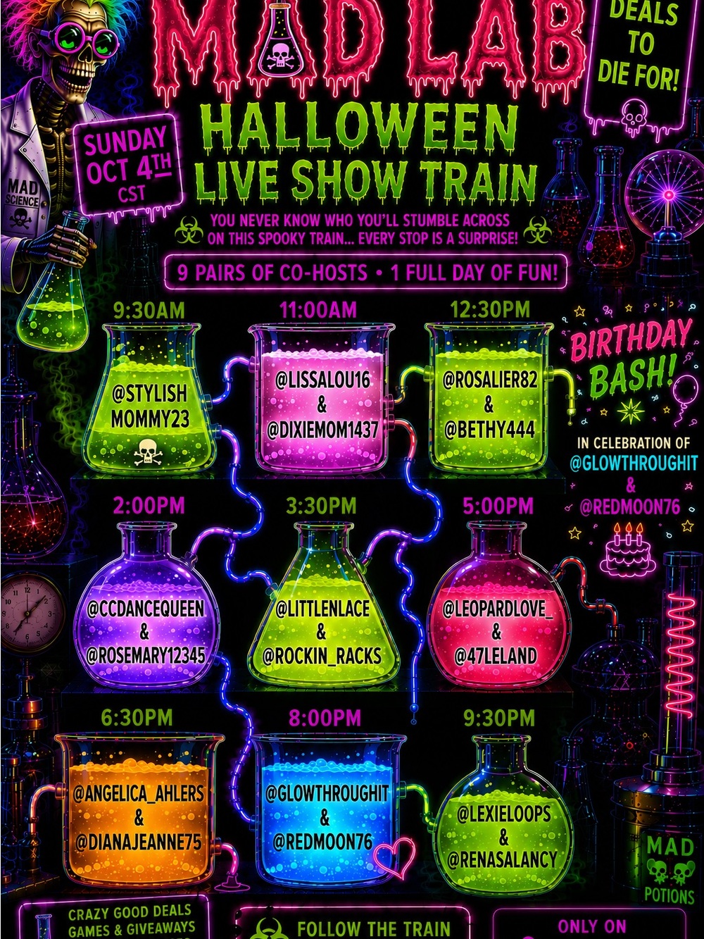 Mad Lab Halloween Live Show Party Oct 4th